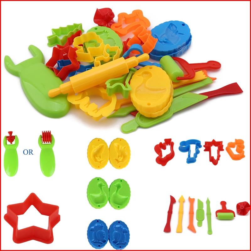 Kids Play-Doh Dough Cookie Tools Set Clay Modelagem De Pinos Cortadores De Barro GG