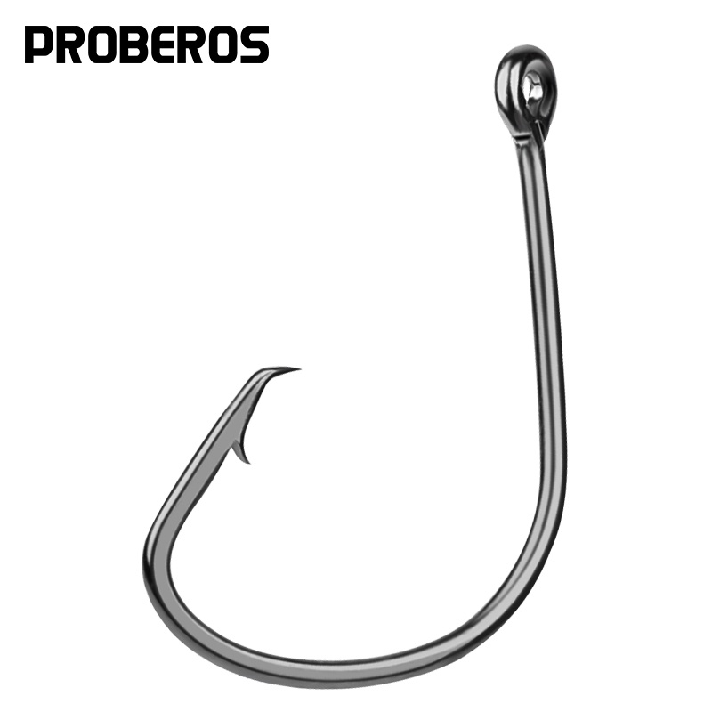 50 Pcs Marca Ganchos De Pesca Polvo Cor Preta/Círculo Esporte Anzol Jig Big 1 #-5/0 Robalo em Oferta na Shopee