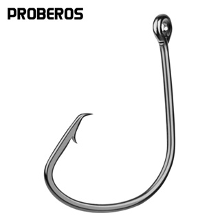50 Pcs Marca Ganchos De Pesca Polvo Cor Preta/Círculo Esporte Anzol Jig Big 1 #-5/0 Robalo em Oferta na Shopee