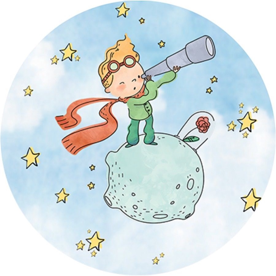 Painel Redondo Sublimado Pequeno Príncipe FRD-3794 em Oferta na Shopee