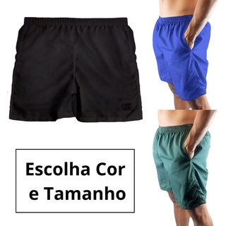 Short com 3 bolsos várias cores bermuda com elástico e cordão