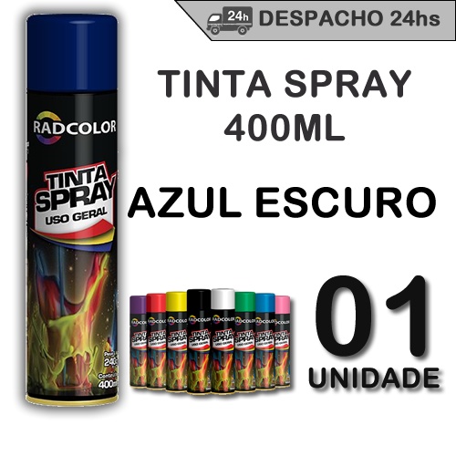 Tinta Spray Azul Escuro Uso Geral Automotivo Ml Radcolor Shopee Brasil