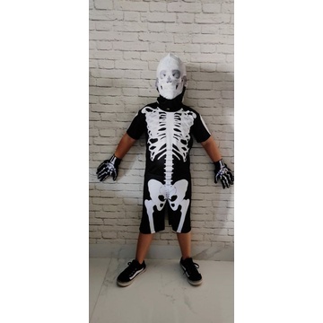 Fantasia Infantil Esqueleto Caveira Halloween Dia Das Bruxas Shopee Brasil