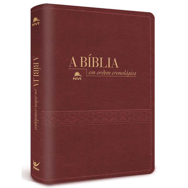 Bíblia em Ordem Cronológica | NVI Letra Normal | Capa Luxo Vermelha em Oferta na Shopee