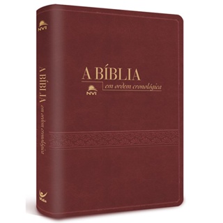 Bíblia em Ordem Cronológica | NVI Letra Normal | Capa Luxo Vermelha em Oferta na Shopee