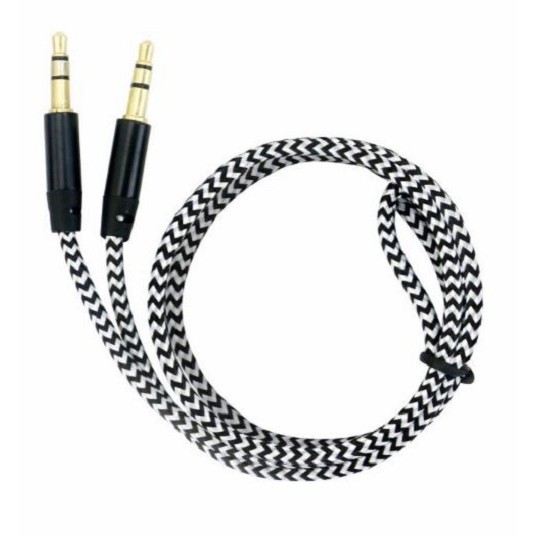 Cabo de Audio Auxiliar Para Caixa de Som Tv Celular Fone Tablet Carro P2 Audio Conector 3.5mm 1 Mt