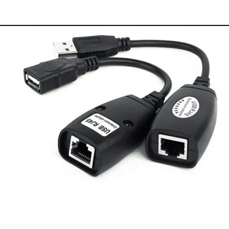 Cabo Usb Adptador Extensor Rj45 USB via cabo de rede.