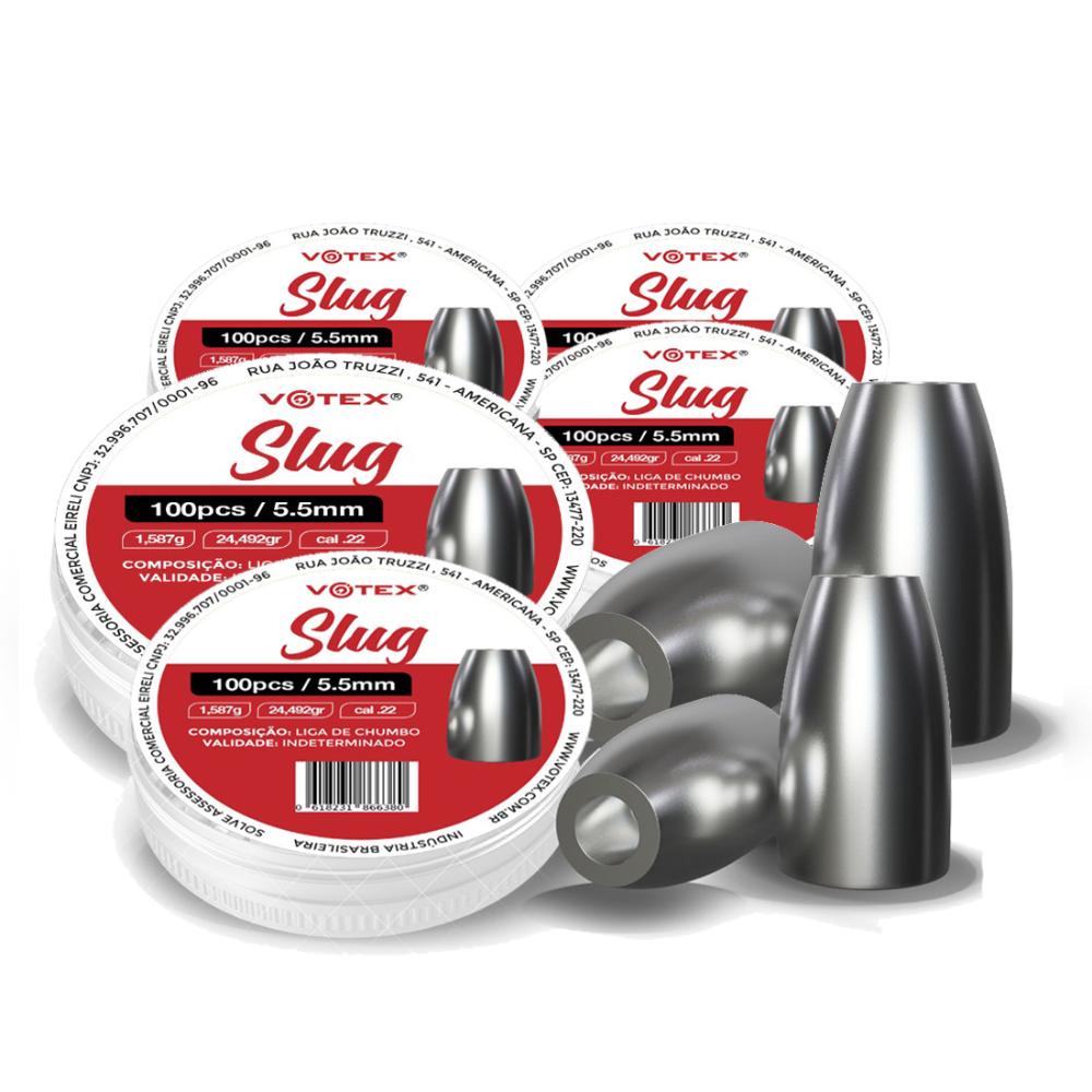 5 Chumbinhos Slug 5.5mm 1,587g 500 Unidades - Votex