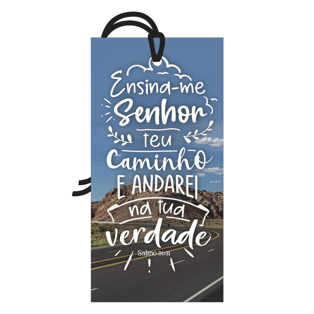 Placa Decorativa Mini 7x14 Tag Decorativa Bíblia Salmo 86