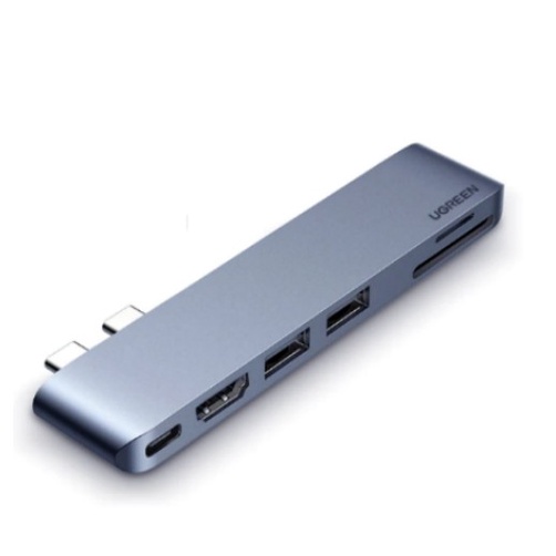 Adaptador Hub Ugreen 6 EM 1 para Macbook Pro/AIr Hdmi 4k Thunderbolt Usb C Cartão SD MicroSD