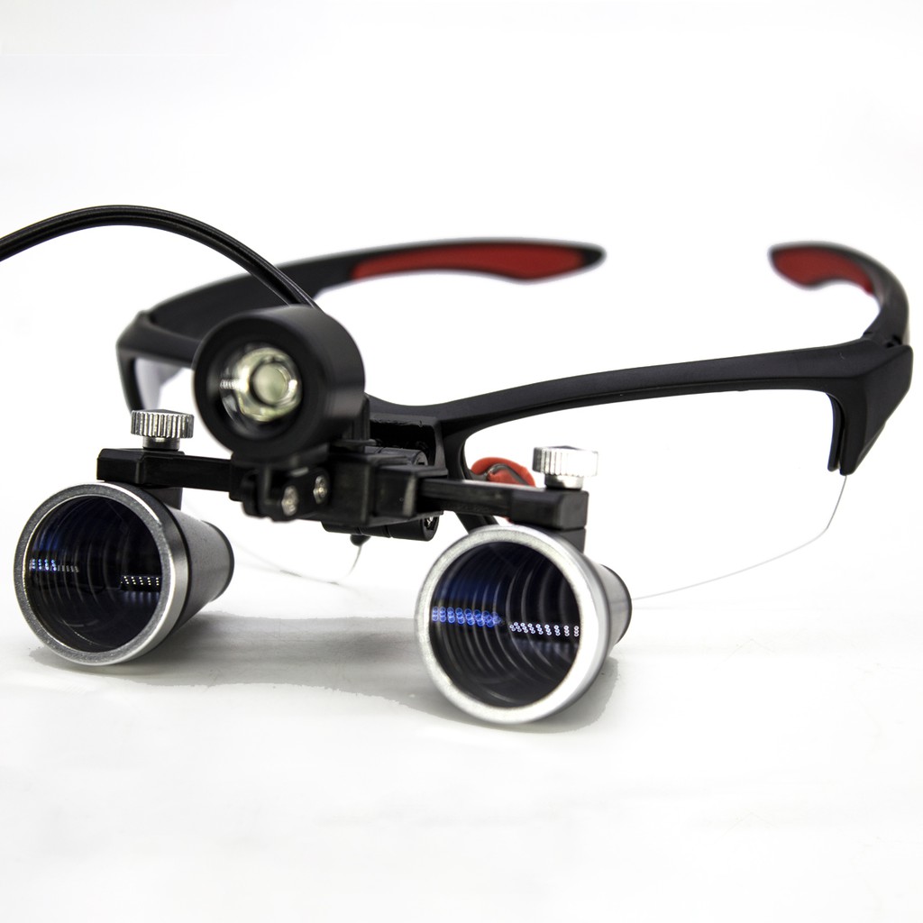 Óculos Lupa Cirúrgica 3,5x Com Led para Médico Cirurgião Odontólogo