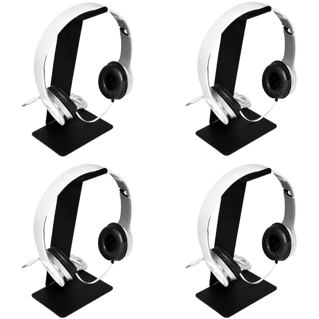 Kit 04 Suportes Expositor De Mesa Headphone Headset Fone De Ouvido