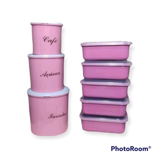 Kit trio mantimentos +5 potes de 1 litro