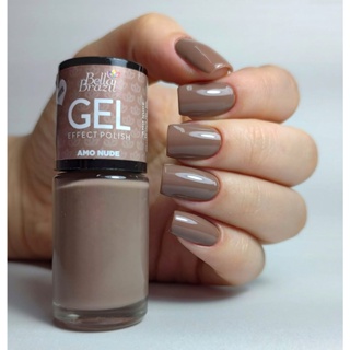 Esmalte Efeito Gel Tons Nude e Rosa 9ml Seca Sem Cabine em Oferta na Shopee