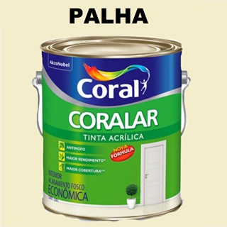 Tinta PALHA Coral Anti Mofo Acrílica Parede Coralar 3.6lt em Oferta na Shopee