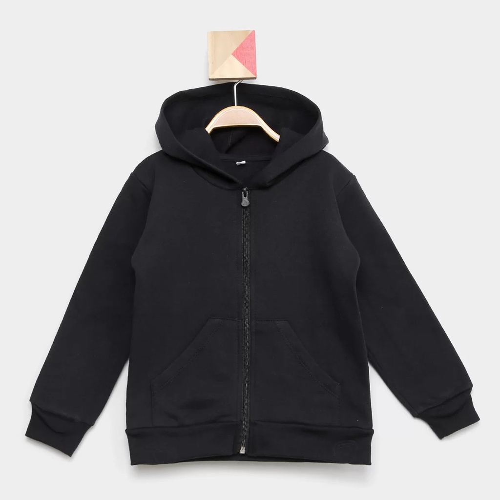 Blusa de moletom com Ziper e capuz Tamanho infantil  Flanelado Escolar tamanho 4 ao 12