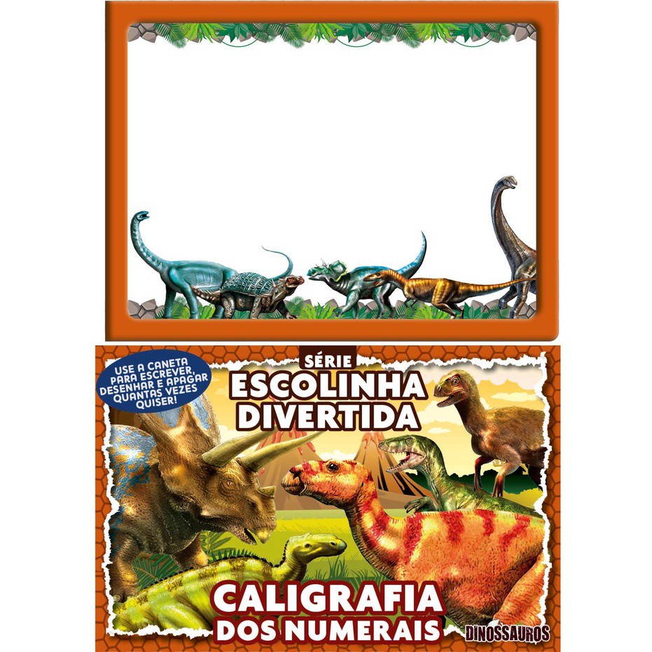 Escolinha Divertida Dinossauros - Caligrafia dos Numerais