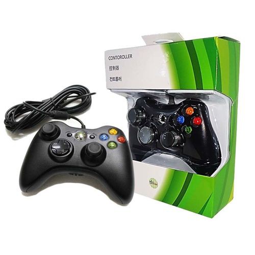 Controle Com Fio Para Xbox 360 Slim / Fat E Pc Joystick