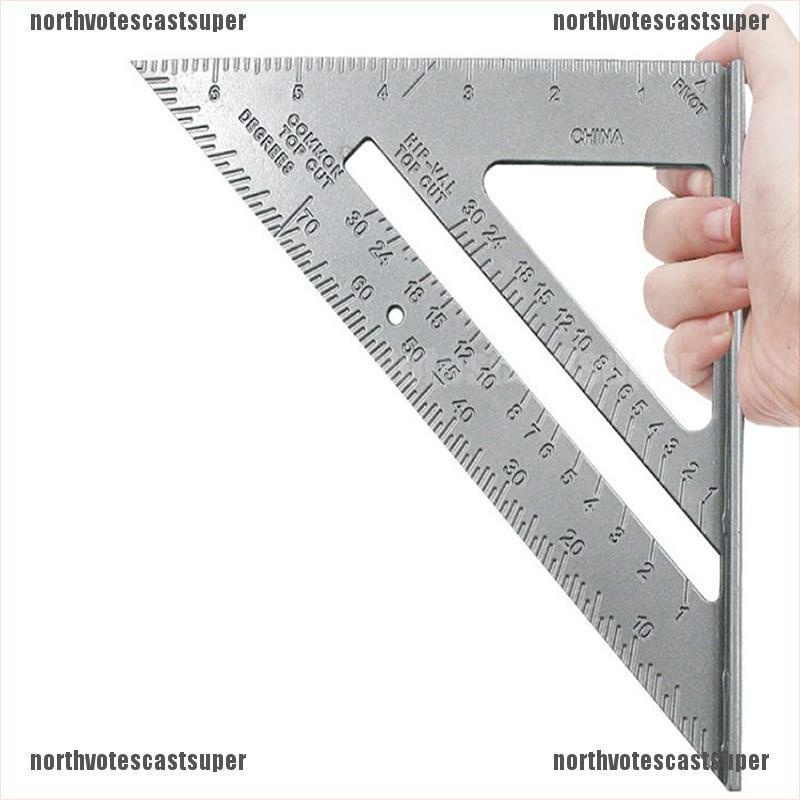 Northvotescastsuper Régua Quadrada Triangular De Liga De Alumínio / Ferramenta De Medição / Velocidade / Protractor Nvcs