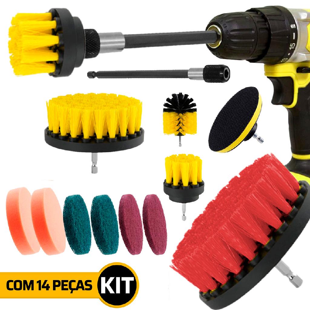 Escovas Rotativa Para limpeza Uso Parafusadeira/furadeira 14 peças
