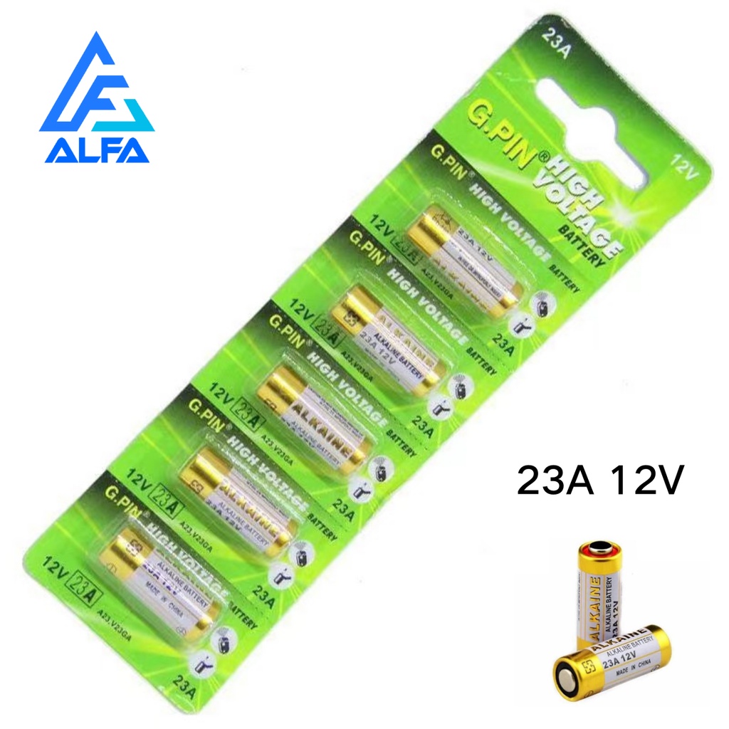 Pilha Para Controle De Portão 12v 23A Cartela Com 5 Peças