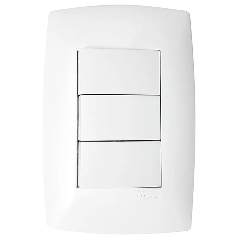 Conjunto Interruptor Triplo Tecla Simples Home - Blux em Oferta na Shopee