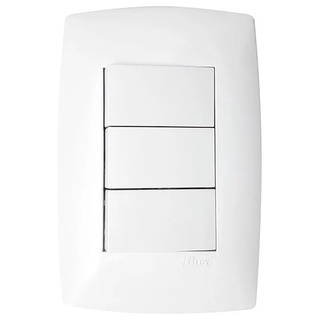 Conjunto Interruptor Triplo Tecla Simples Home - Blux