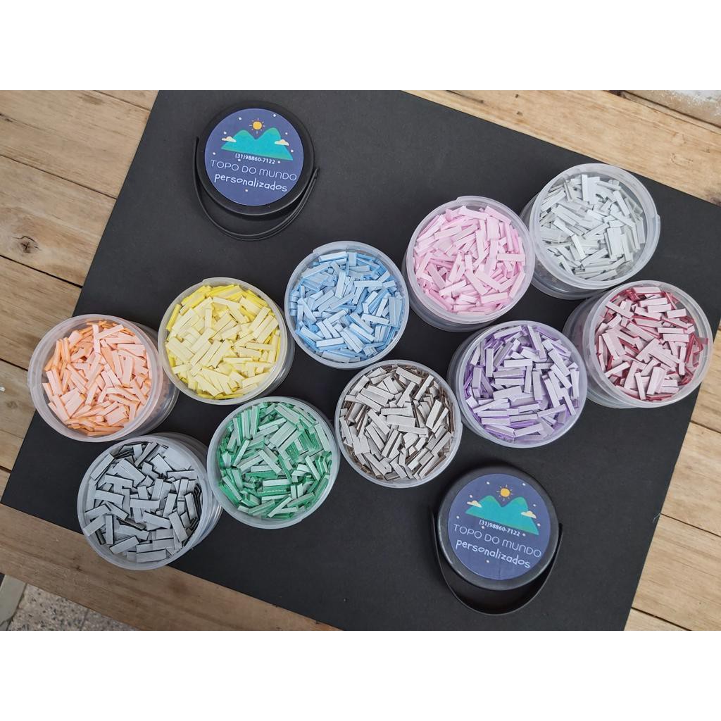 Fita Adesiva Espuma Dupla Face Colorida (Fita Banana Colorida) em tiras. Pacote com 2,4 metros. em Oferta na Shopee