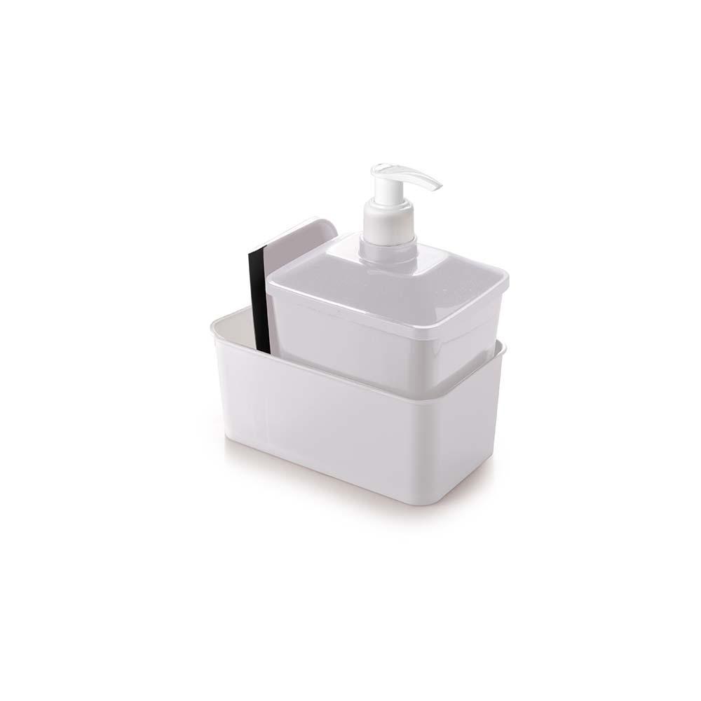 Conjunto para Porta Detergente de Plástico Quadrado Compacto - Home & Living