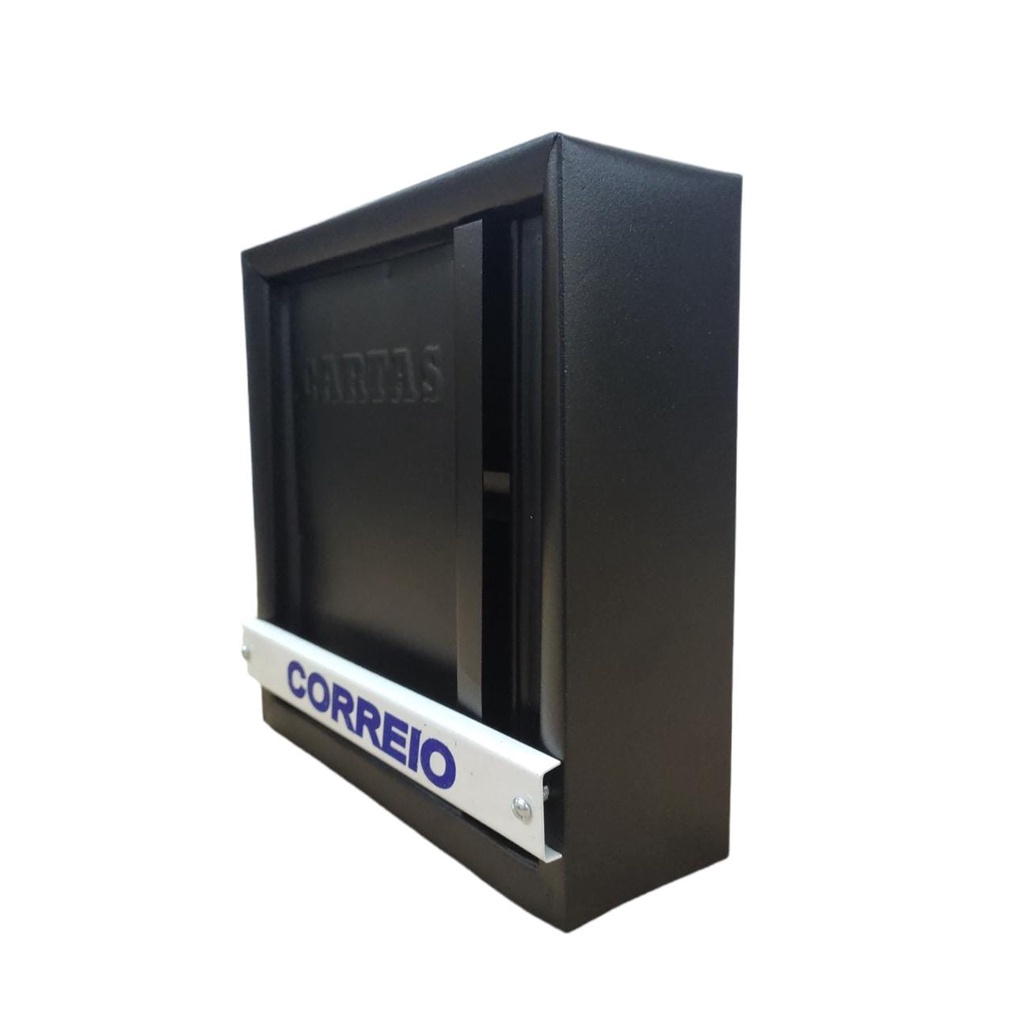 Caixa De Correio Carta Grade Vertical Preta C/ Branco em Oferta na Shopee