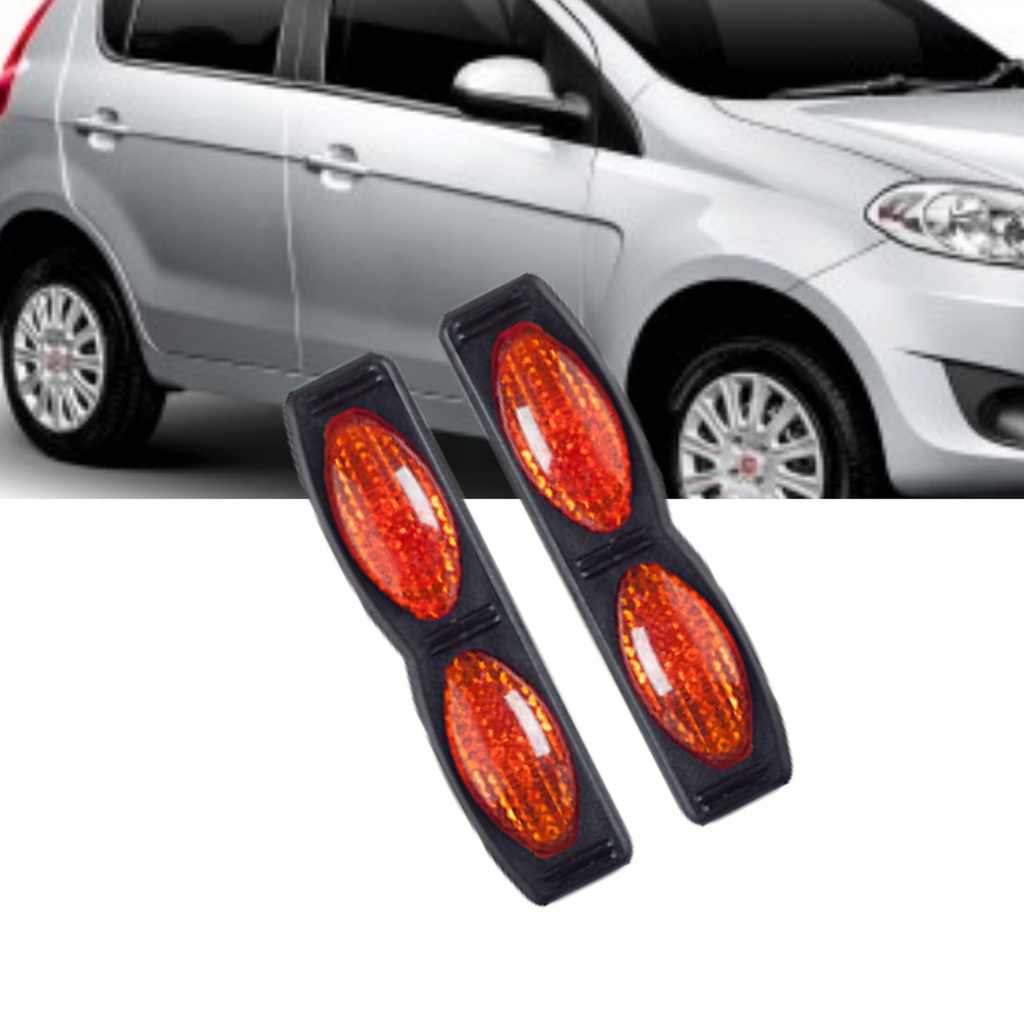 Protetor Porta Automotivo Amarelo Carro Refletor Olho De Gato PROMOÇÃO SHOPEE