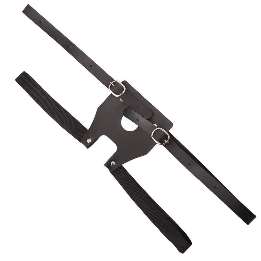 Cinta Peniana Dp Masculina 01 Furo Com Regulagem Preto Dominatrixxx