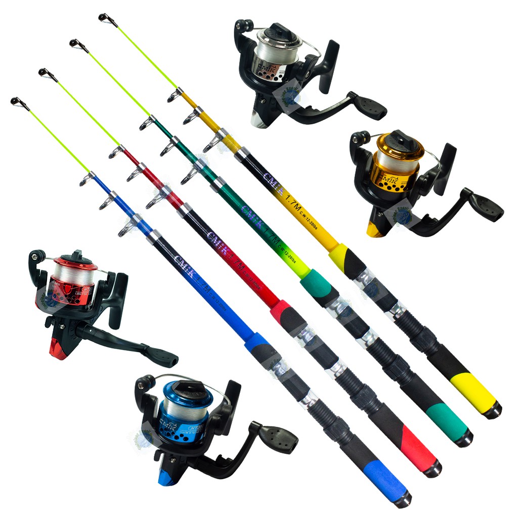 Kit Pescaria Vara de Pesca Telescópica 1.70M + com Linha mais