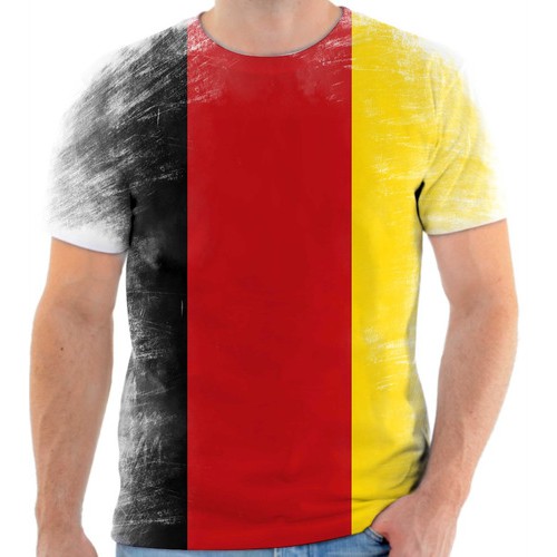 Camiseta, Camisa Amo Alemanha Bandeira Alemanha.