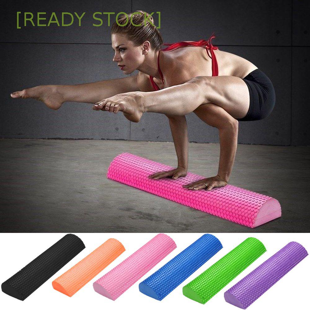 (Em Estoque) Bloco De Yoga Redonda Meio EVA Fisioterapia Coluna Pilates Fitness