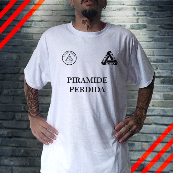 Camisa Pirâmide Perdida Bloco 7 Bk - Nectar Gang Rap Trap Hiphop