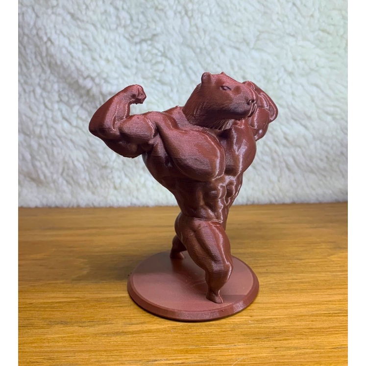 Capivara Bodybuilder impresso 3D