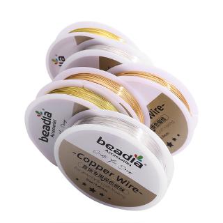 1 Rolo De Prata Cobre/Ouro/KC Gold Round 20 Gauge Craft Bijuteria De Bricolagem Colorida Wire 【 Color Retention 】