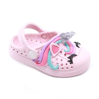Sandália Babuche Papete Chinelo Infantil Plugt Menina Unicórnio 3D Glitter Rosa em Oferta na Shopee
