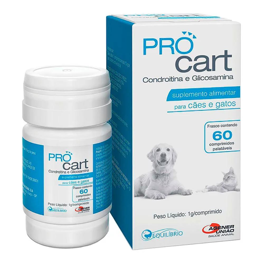 Procart Suplemento Caes E Gatos Agener C/60 Comprimidos