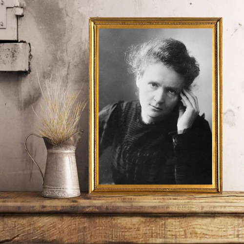 Quadro Marie Curie Com Moldura Especial Shopee Brasil