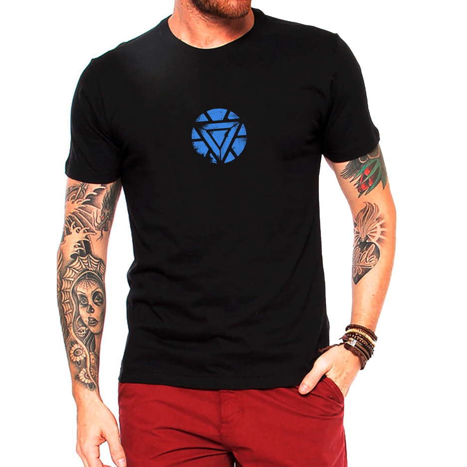 Camiseta Tony Stark Iron Man Reator Arc Homem De Ferro Geek