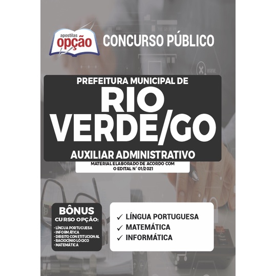 Apostila Concurso Rio Verde GO - Auxiliar Administrativo