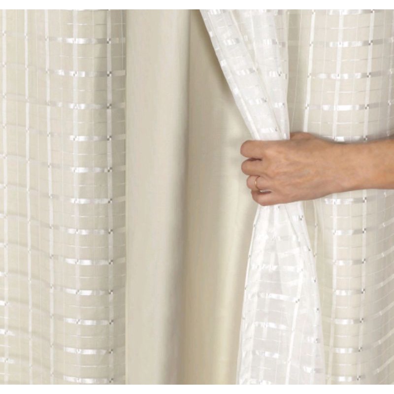 Cortina Blecaute Blackout PVC Com Voil Xadrez 3,00 Larg × 2,60 Alt - PROMOÇÃO