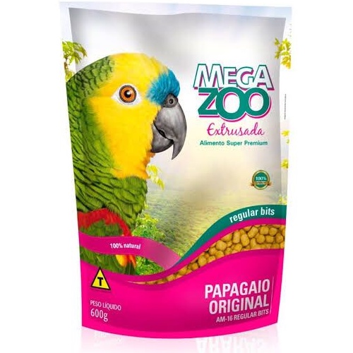 Ração Extrusada Papagaio Am-16 Regular Bits 600g - Megazoo em Oferta na Shopee