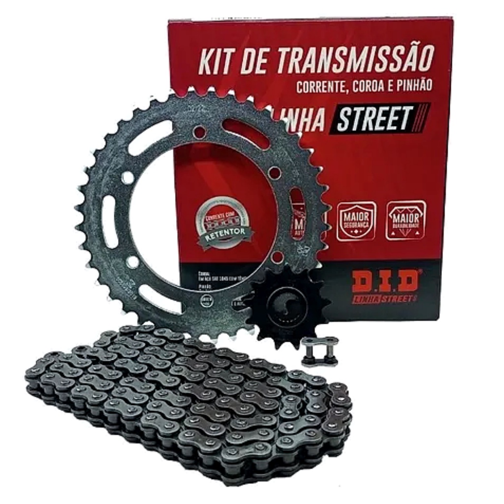 Kit Relação Transmissão Tração Yamaha Lander 250 / Tenere 250 / Xtz 250 2009 Com Retentor Oring - Original Did em Oferta na Shopee
