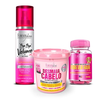 Kit No Frizz Com Desmaia 250G Bye Bye Volume E Forever Hair
