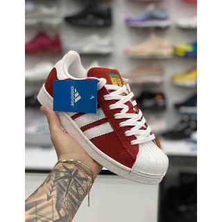 adidas superstar feminino vermelho