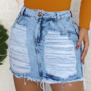 10 Saias Ariene Jeans Destroyed