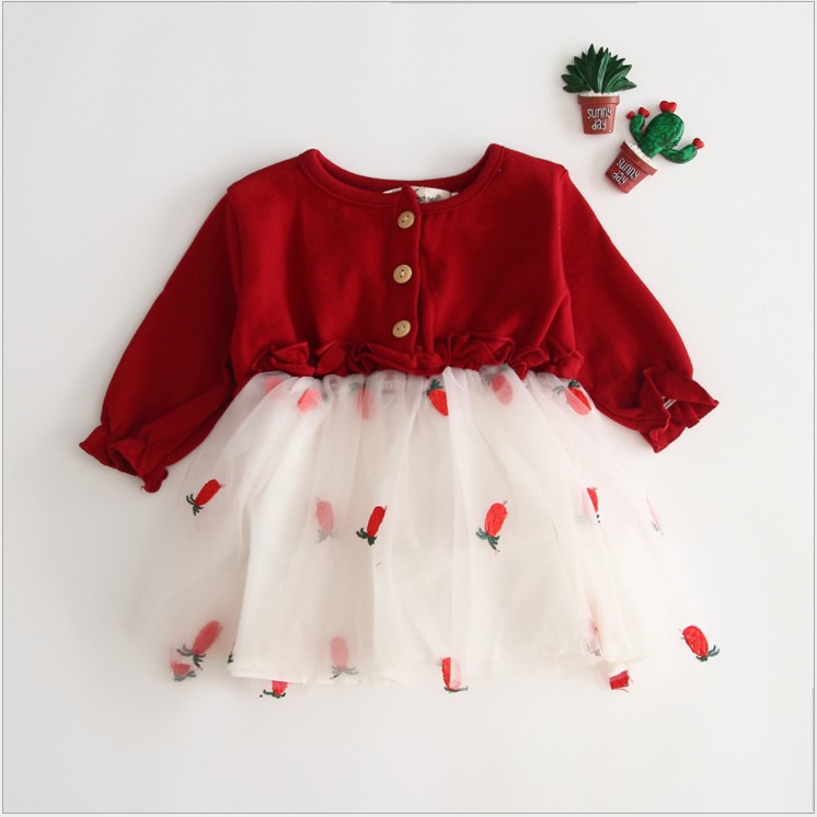 vestido de bebe vermelho